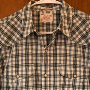 Lucky Brand Label California Fit Pearl Snap Large